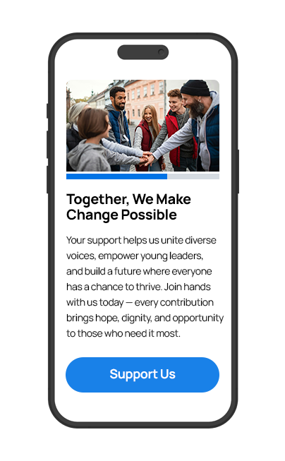 Collect Mobile Donations with a Simple Call to Action.